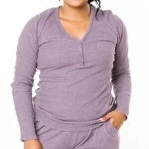ZYIA | Thermal Purple Waffle Top